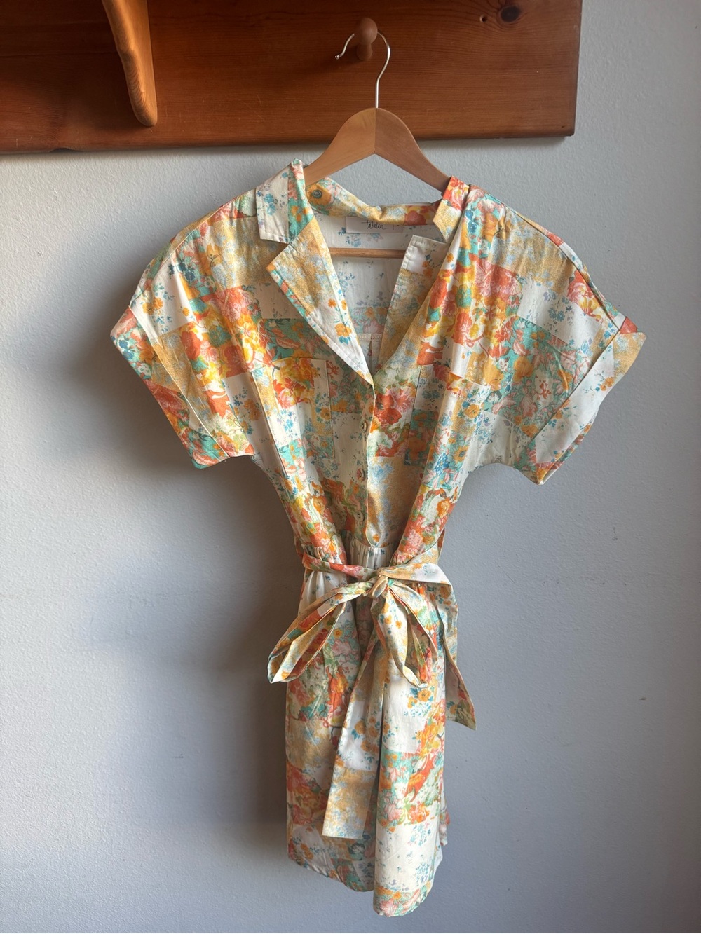 Talulah floral dress with buttons and tie waist